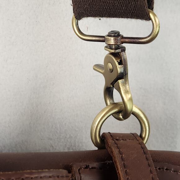 Jesslyn Blake 100% Leather & Suede Messenger Bag Brown/Tan Crossbody Option EUC - Picture 12 of 16